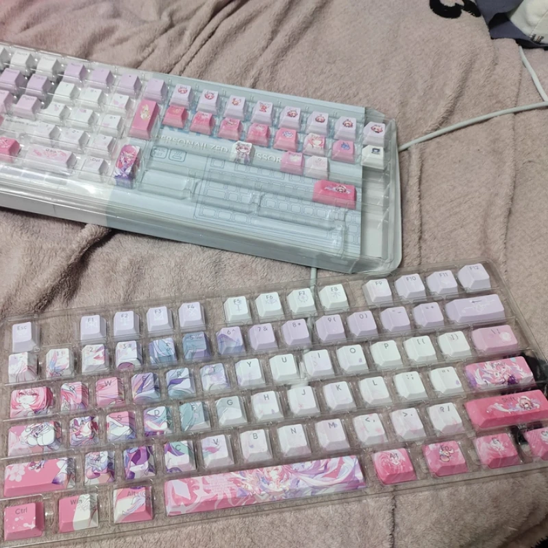 Former Ripple keycap custom PBT cherry profile key cap cute cartoon anime point Side carving keycap for Original design artisan