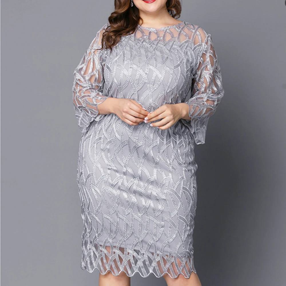 Plus Size Formal Occas Long Dress for Women Clothing 2023 Jesienna spódnica dla kobiet Wieczorowa impreza Vestidos Oversized Elegancka sukienka