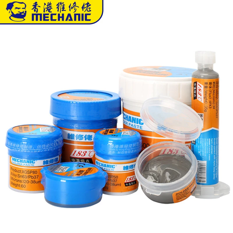 MECHANIC Solder Paste Flux XGZ40 Melting Point 183℃ Tin Soldering Flux Welding Paste for SMD SMT BGA Rework Tools