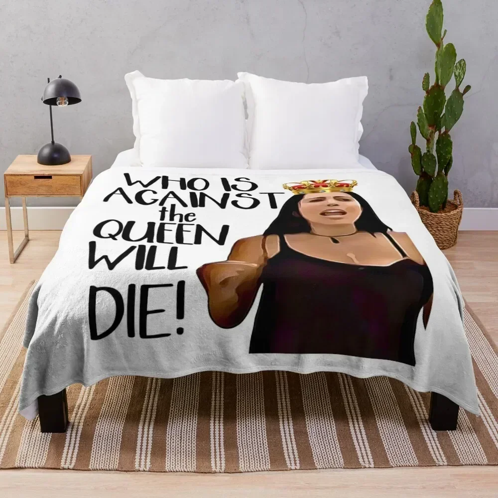 

90 Day Fiance Larissa Who Is Against the Queen Will Die Throw Blanket Stylish Couch Blanket for Home Living Room
