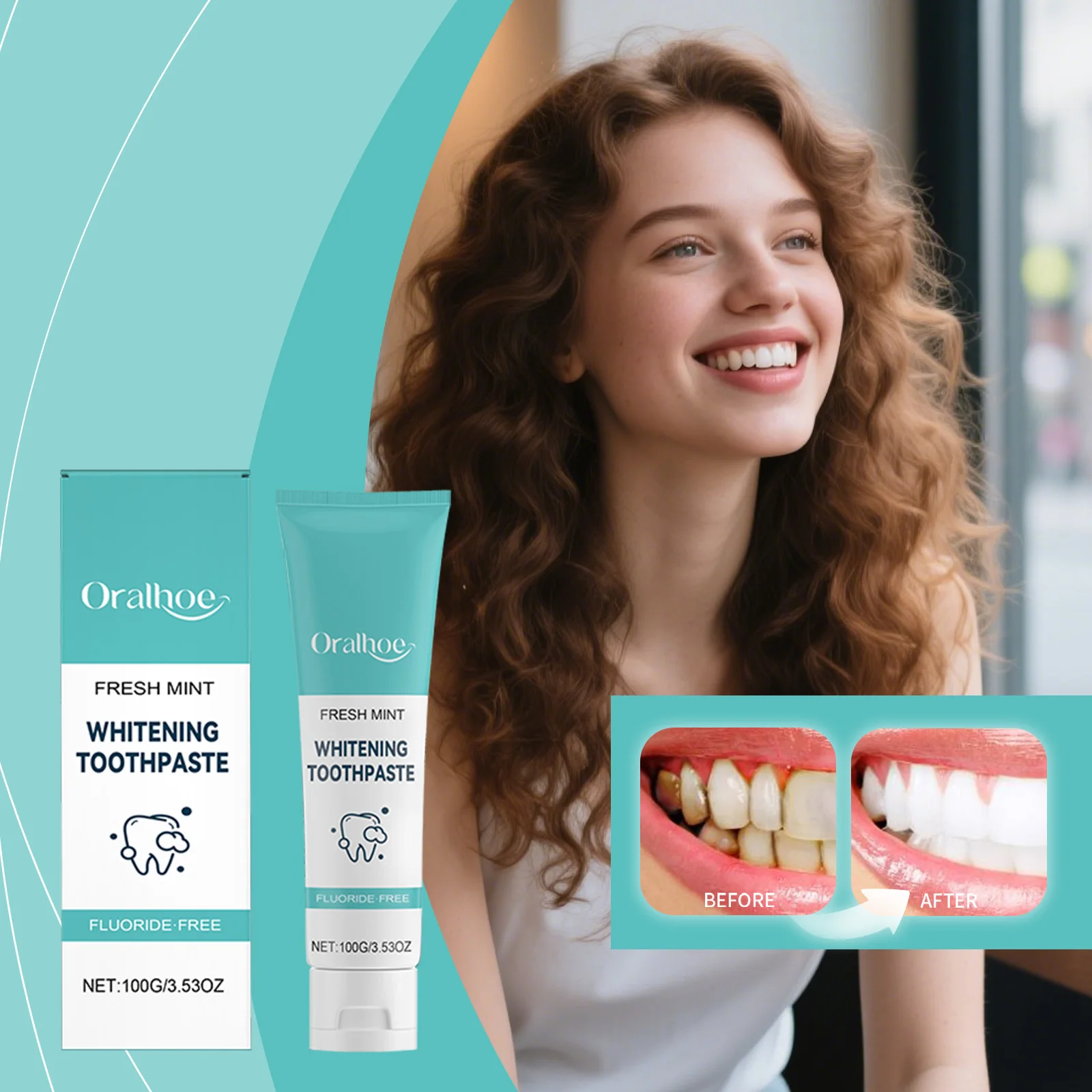 

Зубная паста ORALHOE 100г для отбеливания, улучшенной защиты эмали, укрепления зубов, свежего дыхания и глубокой очистки.