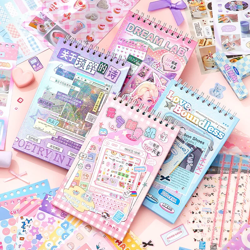 

MINKYS 32 sheets/piece Decorative Stickers Book Laptop Kpop Toplader Photocard Sticker Kids Gift Stationery