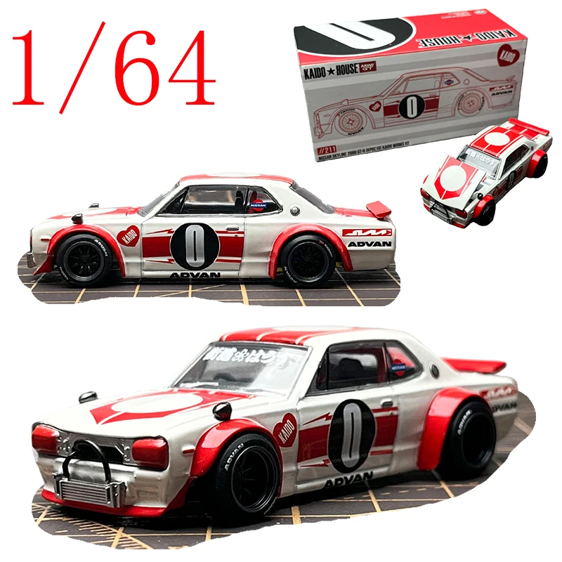 

Kaido House Diecast 1/64 Nissan 2000 GTR KPGC10 Модель гоночного автомобиля из сплава Nissan 2000 GTR Модель автомобиля Статическая коллекция Орнамент