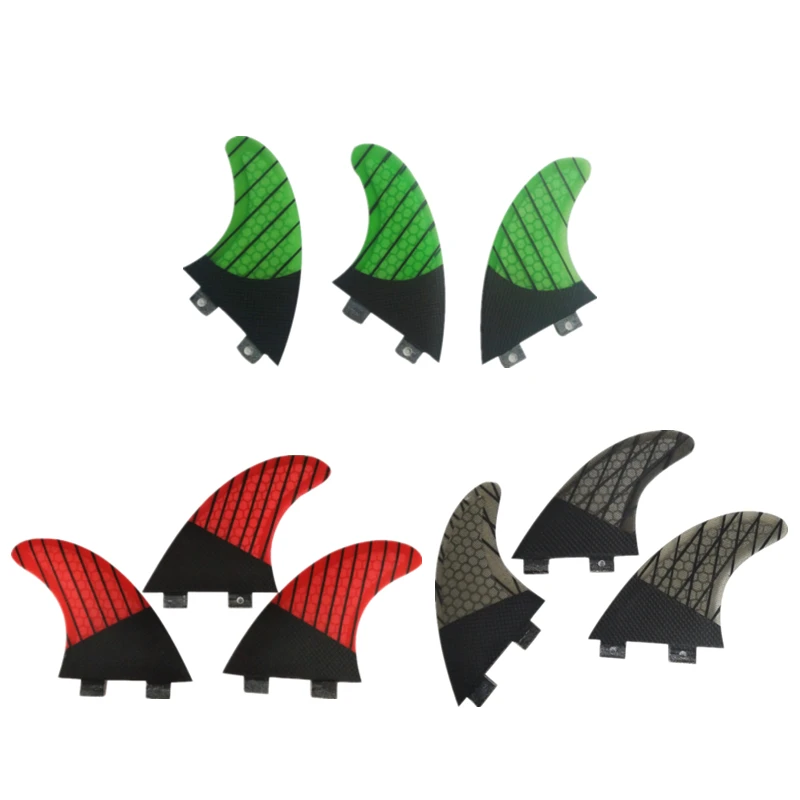 Surf Fins M Thruster 3pcs Surfboard Fins UPSURF FCS 1 Accelerator PC Carbon Tri Fins Paddle Board Driving Fins Stabilizer