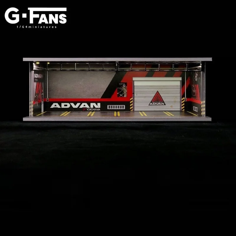 G-FANS 1:64 Advan Underground Car Park Garage Diorama And LED Light Simulation Assembly Scene Model