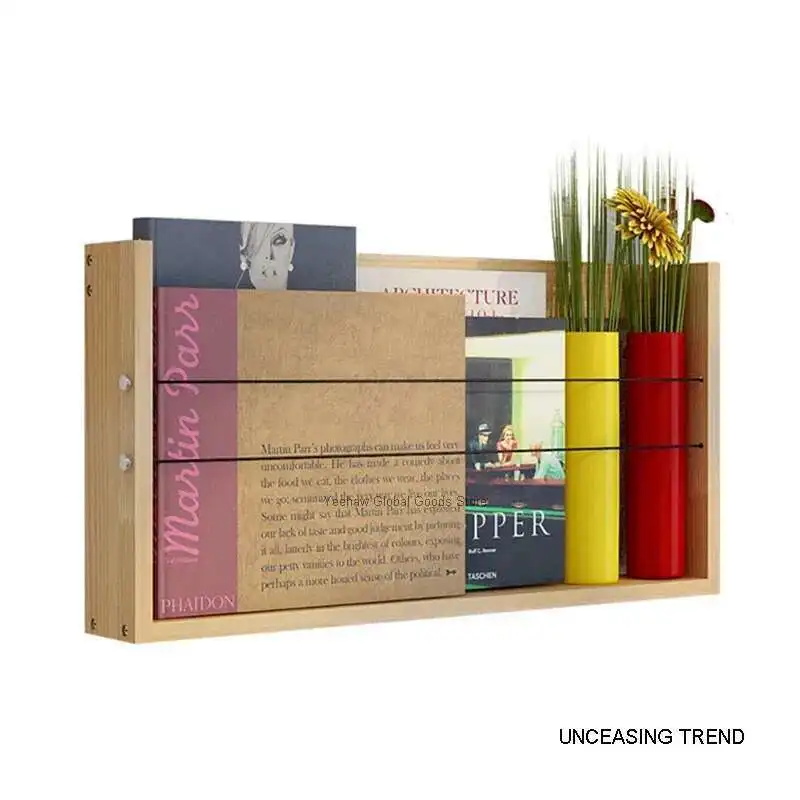 رفوف مجلة جدارية خشبية رفوف تخزين عرض خزانة الكتب الخزائن الجانبية Libreria Scaffale أثاث بسيط