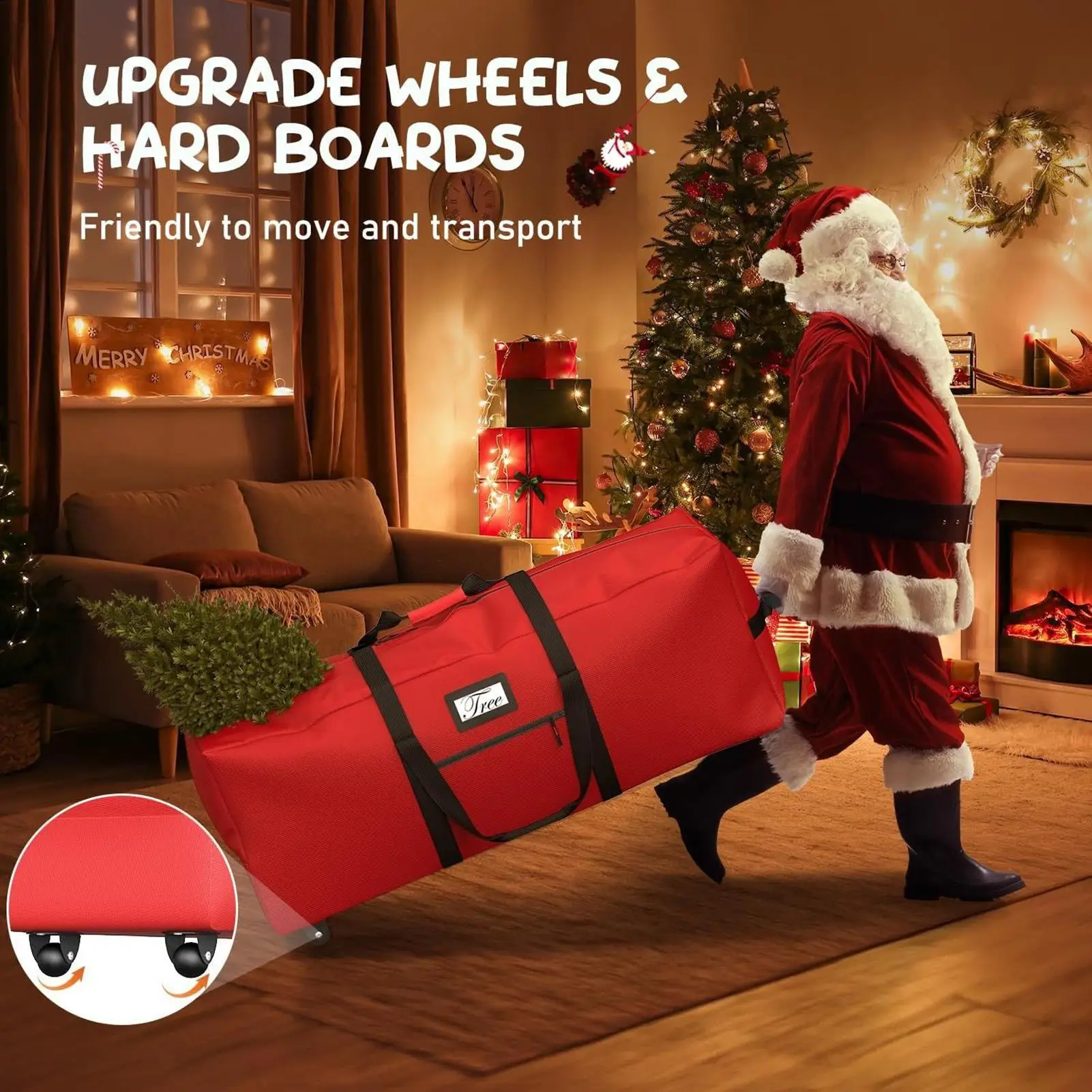 

Хранение рождественской елки, водонепроницаемая сумка для хранения праздничных украшений на молнии, сумка для хранения рождественской елки с колесами для гирлянды, путешествий