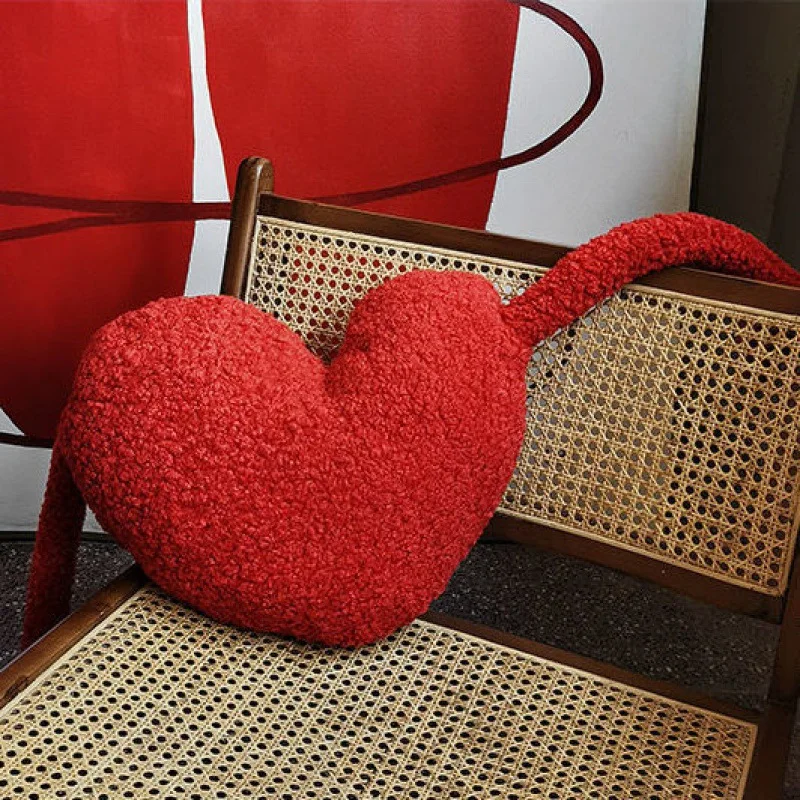 Heart Shaped Sofa Pillow Best Friend Valentine's Day Couple Gift Wedding Doll Decoration Backrest Cushion Plush Toy Gift