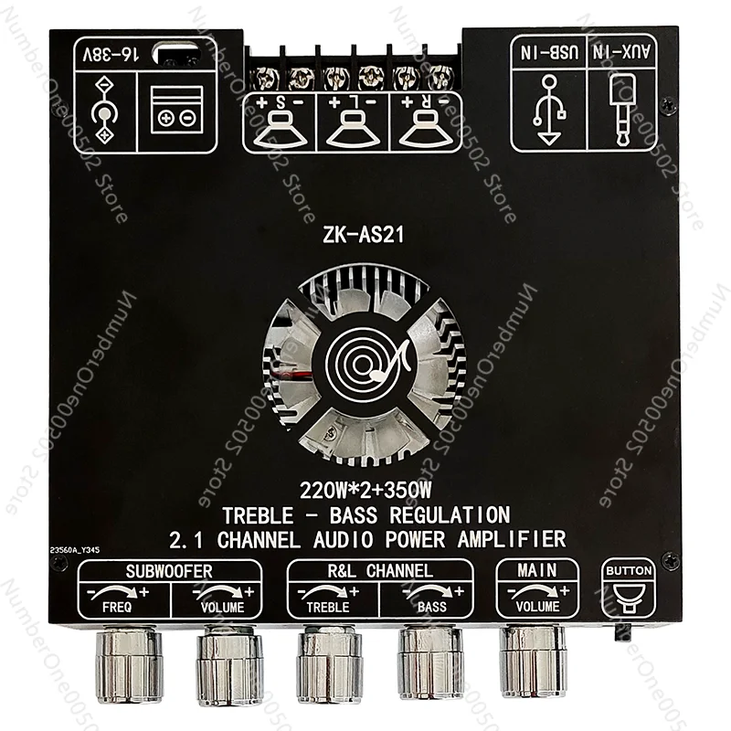 AS21 2.1 channel TPA3255 Bluetooth digital power amplifier board module tone subwoofer 220W * 2 + 350W