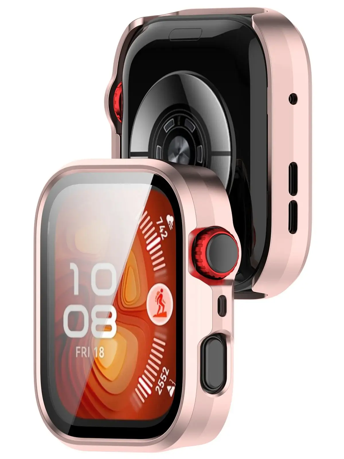 Étui de protection complet en verre pour montre connectée Huawei Fit 4 Pro, coque de protection d'écran rigide et Film en verre trempé 2 en 1