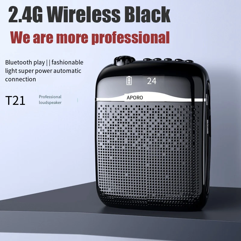 Wired/2.4G Wireless Voice Amplifiers Microphone Bluetooth 5.0 Speaker Teacher School Tour Guide 20W Portable FM Radio Megaphones