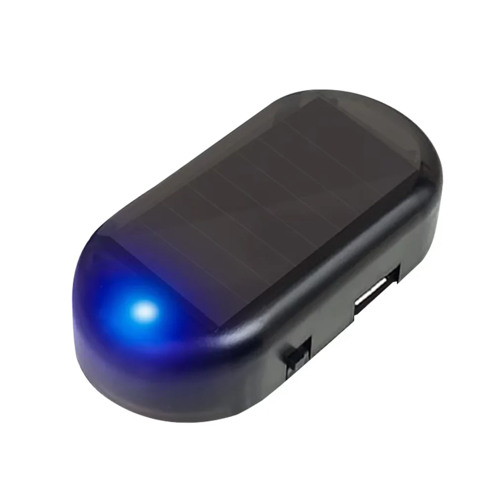1/2Pcs Car Fake Security Light Solar Powered Simulated Dummy Alarm Wireless Warning Lamp LED Flashing Anti Theft Caution Lamp