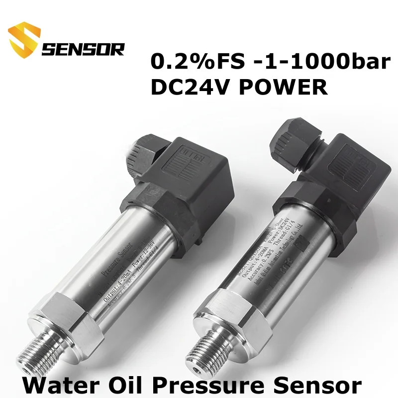 0.5% FS High Precision Pressure Sensor 4-20mA 0-5V 0-10V RS485 -1-600Bar G1/4  Pressure Transmitter Transducer