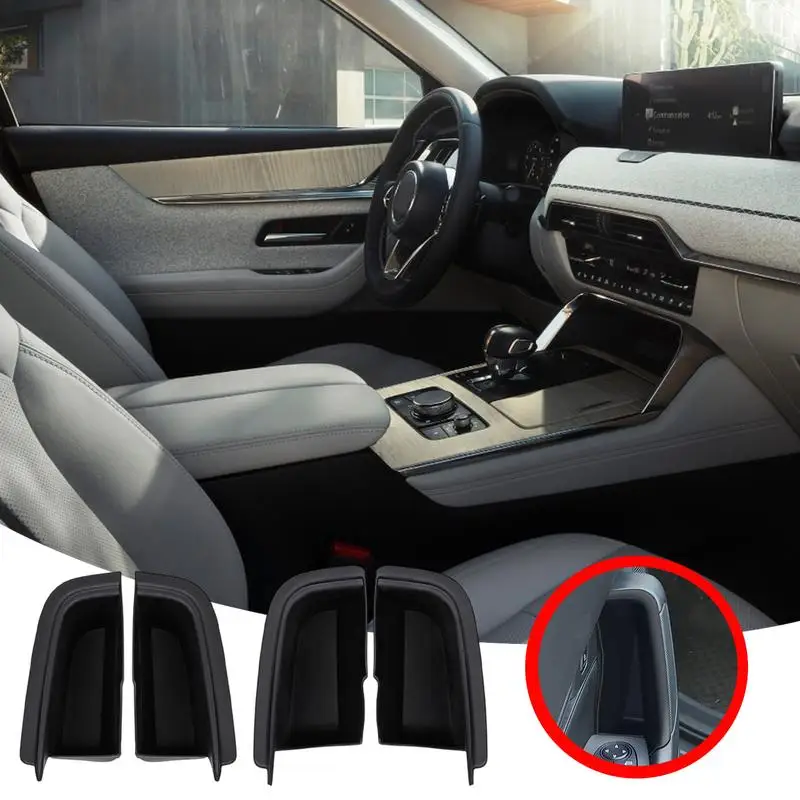 

1PC Car Side Door Armrest Handle Storage Box for CX-90 Container Organizer Car door handle storage container car accessories