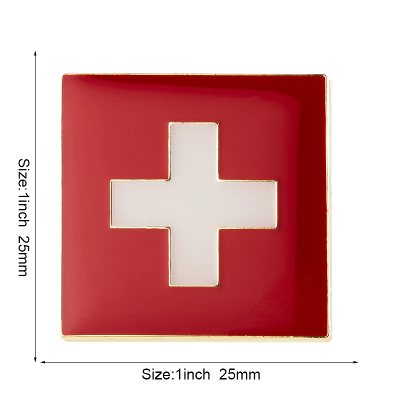 Schweizer Flagge Metall-Anstecknadel Flaggen-Pin Abzeichen