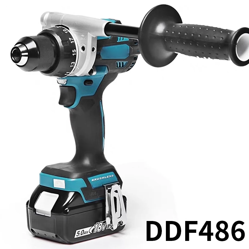DHP486 18 فولت فرش المطرقة سائق الحفر اللاسلكي بطارية ليثيوم تأثير مفك يده حفار كهربائي #3