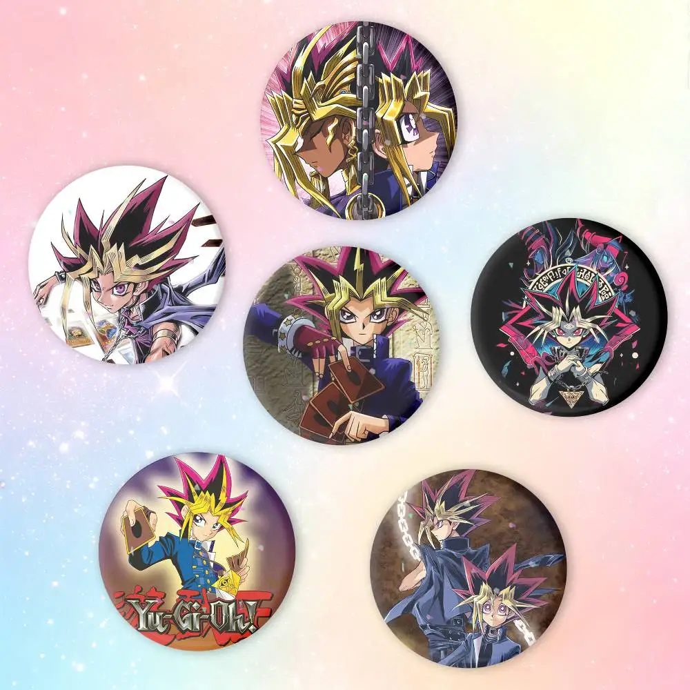 Anime Yu-Gi-Oh Y-Yugi Muto Button Pins Backpack Clothing Decor Brooch Badge Jewelry Gifts for Kids
