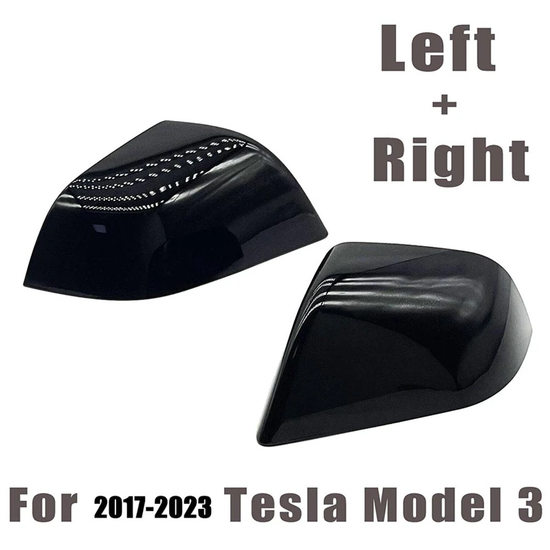 1Pair For Tesla Model 3 2017-2023 Spare Parts Accessories Rearview Mirror Cover 1092290-00-D 1092290-01-D