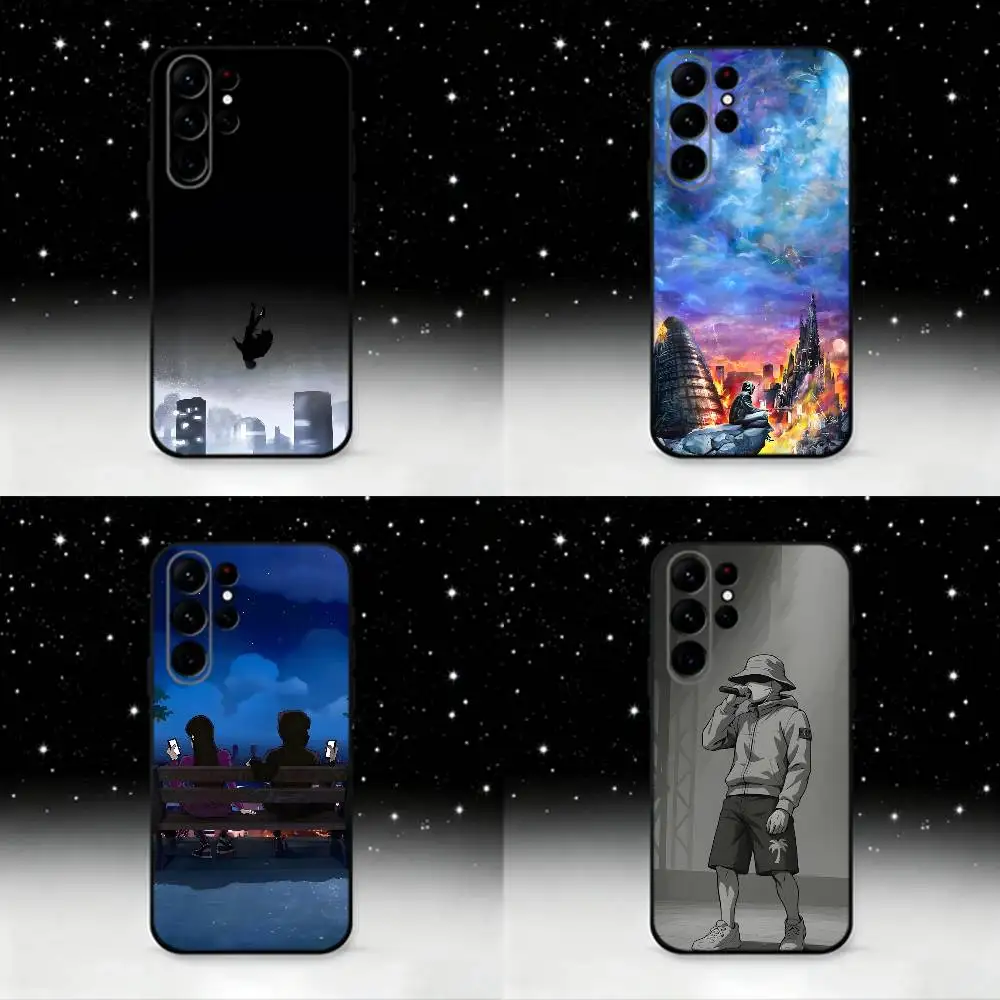 

Rapper B-BENY JR1 Phone Case For Samsung S25,S24 Ultra,S20,S30 plus,S22 plus,S23,S30 Ultra 5G Silicone Black Shell