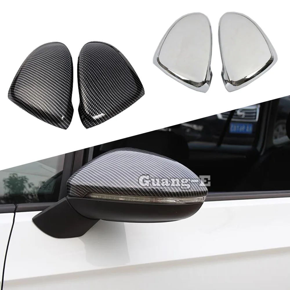 

For VW Volkswagen Golf7 Golf 7 2014 2015 2016 2017 2018 Car ABS Plastic Back Rear View Eyebrow Side Mirror Stick Trim Panel Lamp