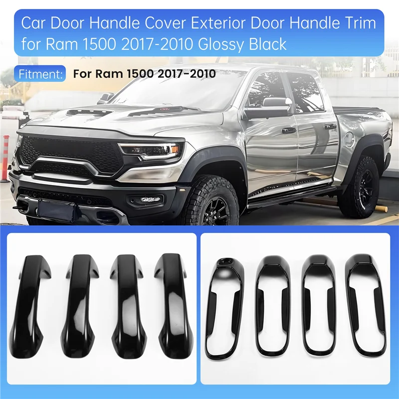 

Classy-Car Door Handle Cover Exterior Door Handle Trim For Dodge Ram 1500 2017-2010