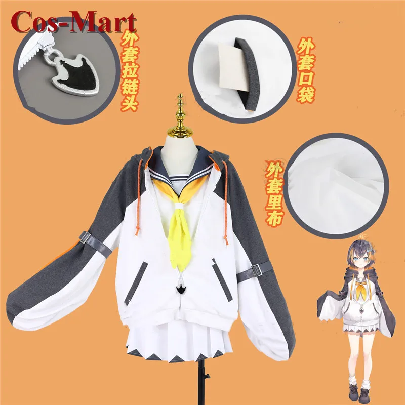 Cos-Mart Anime Vtuber EN  Petra Gurin Cosplay Costume Penguin Hoodie Sailor Suit Female Activity Party Role Play Clothing