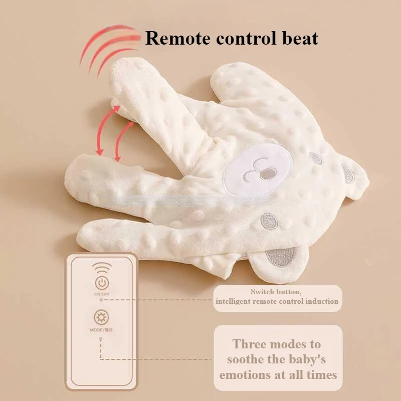 Baby pat sleep, soothe palms, coax sleep artifact, baby lie down and coax baby to sleep