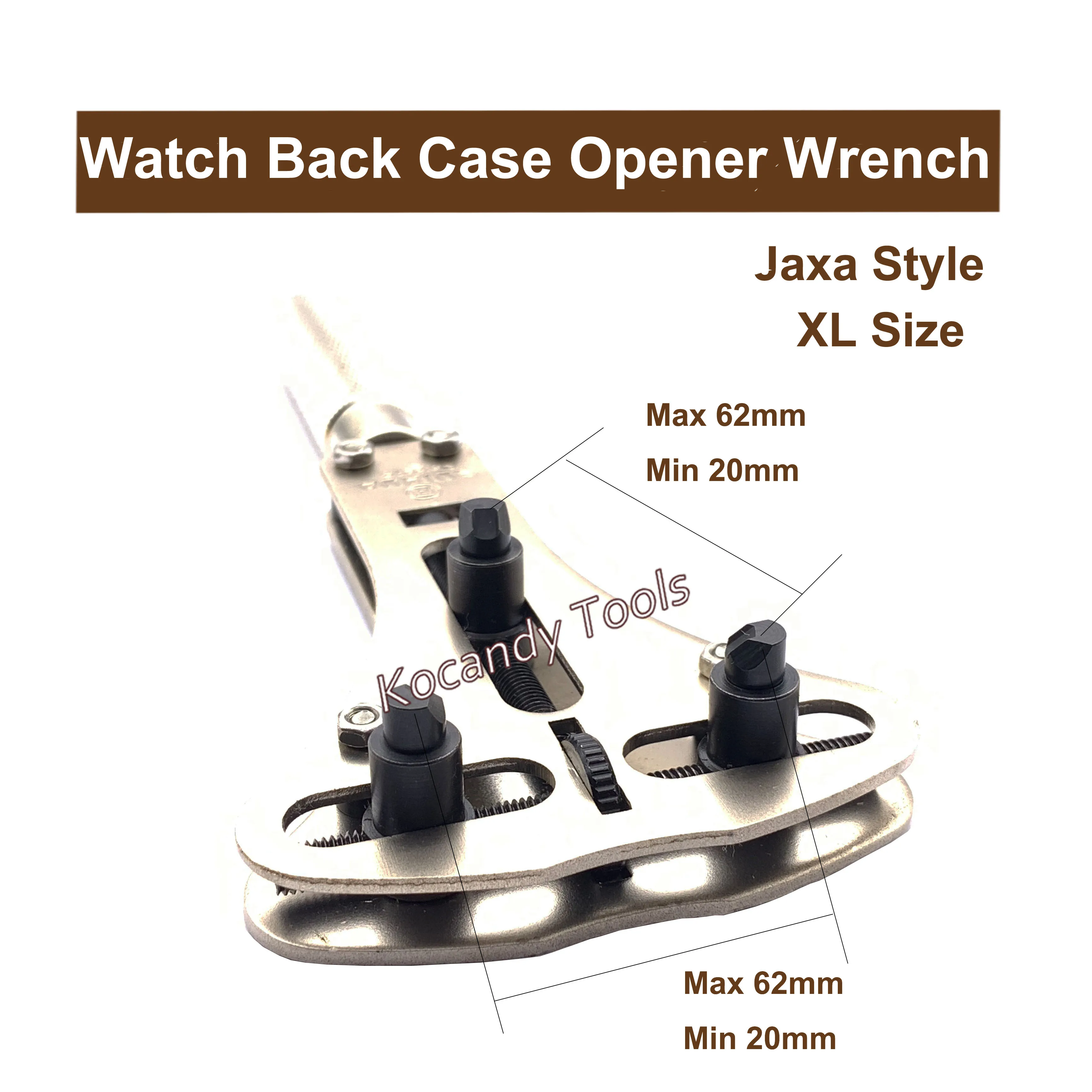 2819-T-XL Watch Back Case Opener Wrench Jaxa Style Large Waterproof Screw Case Tool for Wide Range Case Dimensions Professional