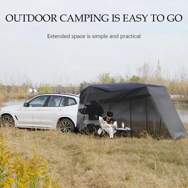 

Car Tent Weatherproof Auto Travel Canopy Car Van Minivan Hatchback And Truck Rear Door Tent For Outdoor And Tailgate Use For