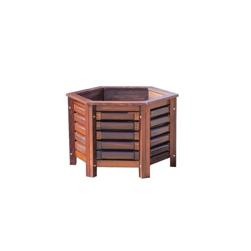 

Preservative wood flower box Outdoor courtyard Fruit tree planting box Iron tree large flower pot extra large tree planting box