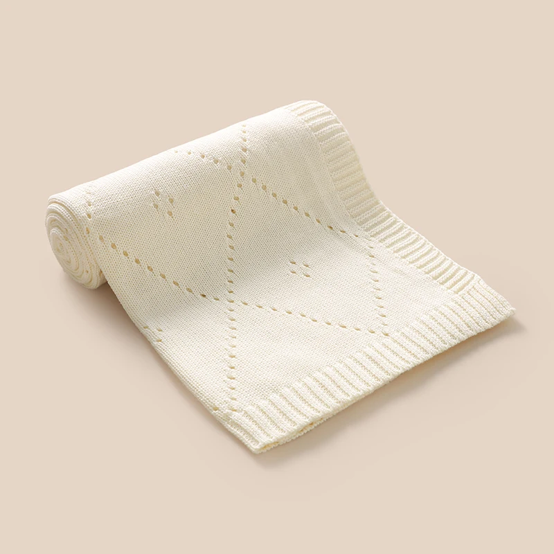 90*70 سنتيمتر القطن عربة طفل البطانيات قماط التفاف تنفس خفيفة الوزن محبوك الوليد بنين بنات السرير الخلوية تلقي الحصير #2