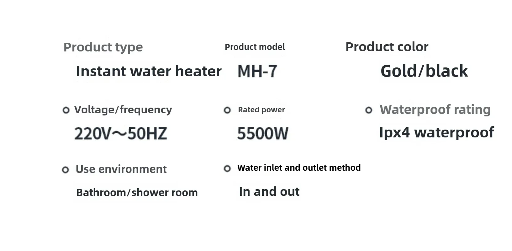 Good Instant Electric Water Heater Shower Set for Household Kitchen Fast Frequency Conversion Constant Temperature Bathroom