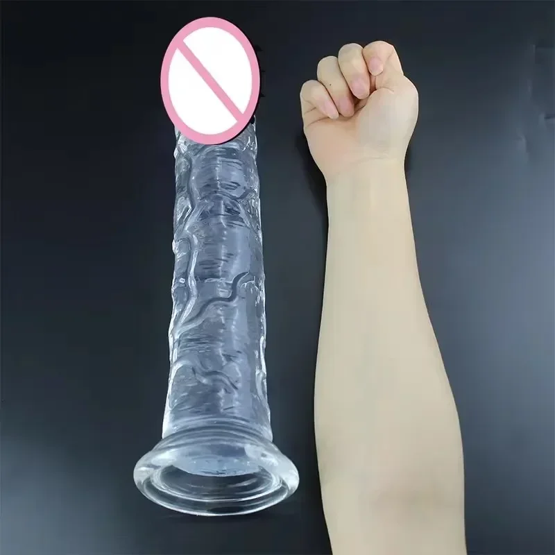 Cheap Women Erotic Anal 5 Colors Big Transparent Dildo Suction Cup Jelly Dick Sex Toys Soft Clitori Vaginal Masturbators Penis - Image 6