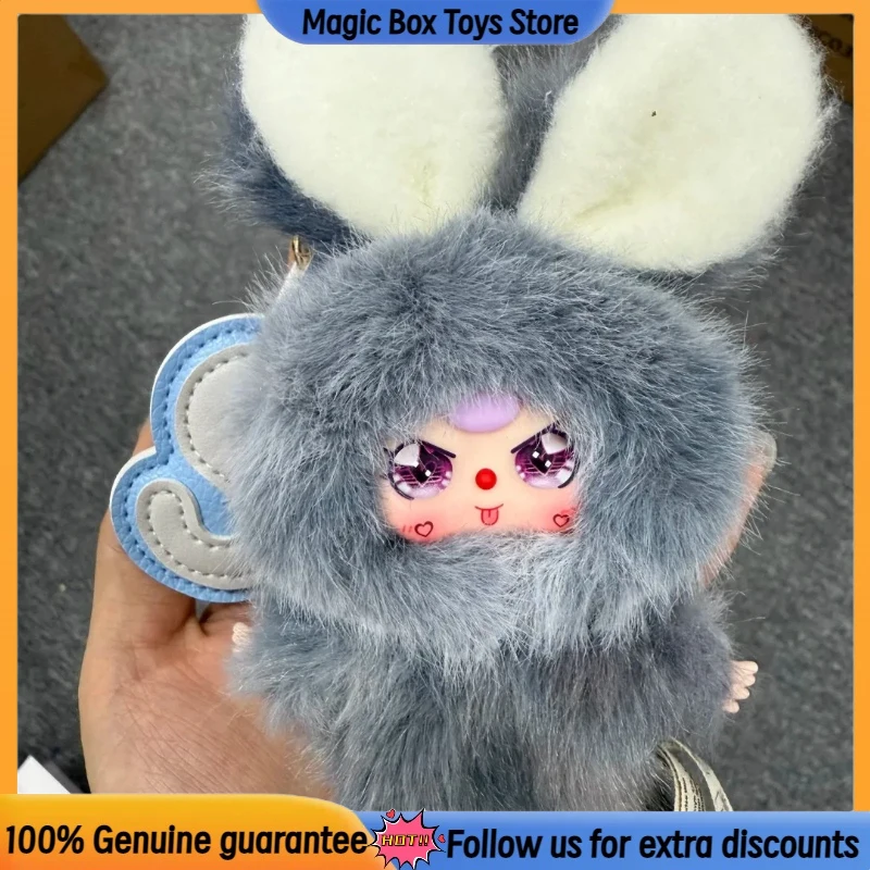 Genuíno bebê três super mini coelho caixa cega brinquedo bonito vinil carta saco pingente caixa mistério menina chaveiro aniversário presente na moda