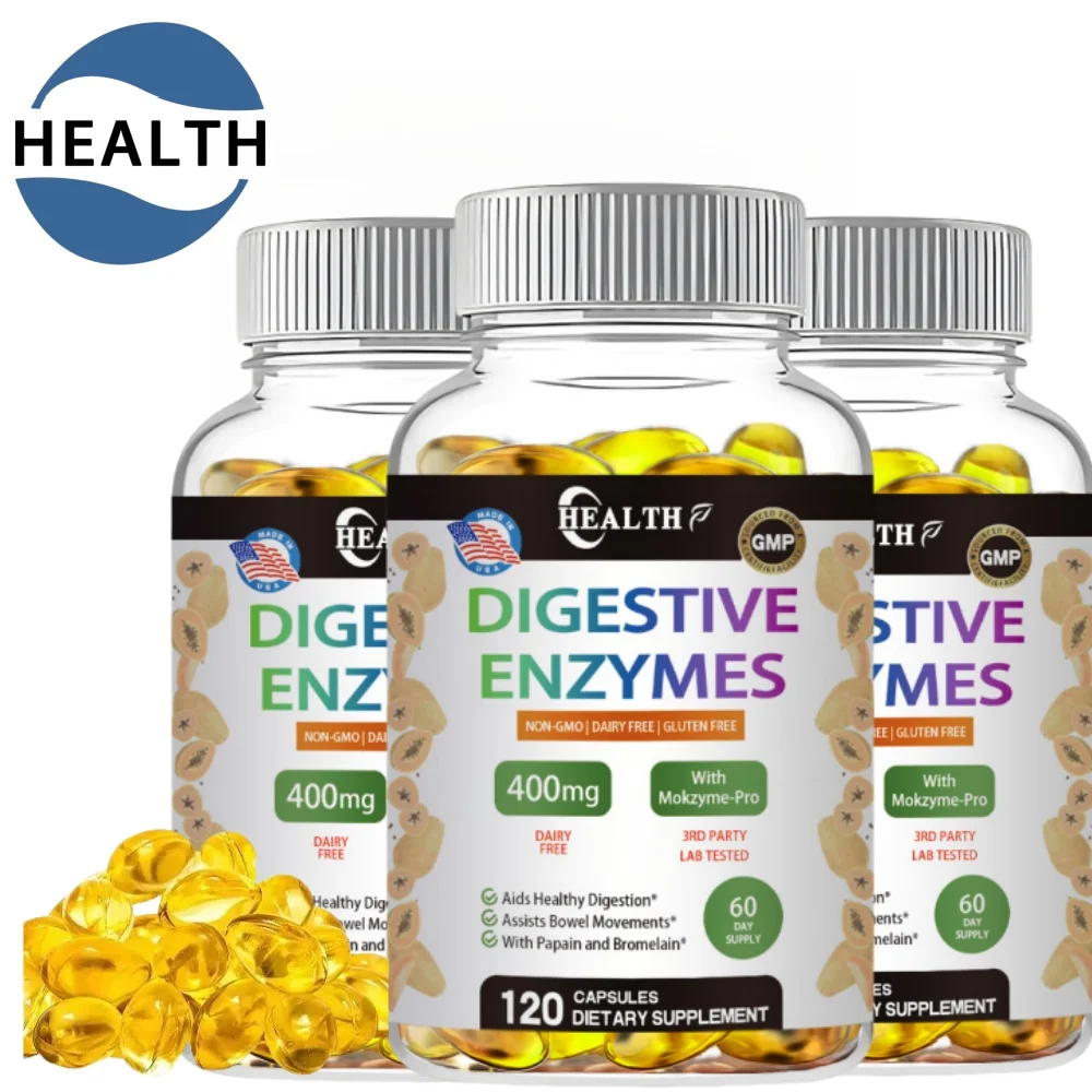 Digestive Enzyme Supplement Adult Digestive Enzyme Capsules Beneficial Bacteria Immune System Support and Healthy Digestion