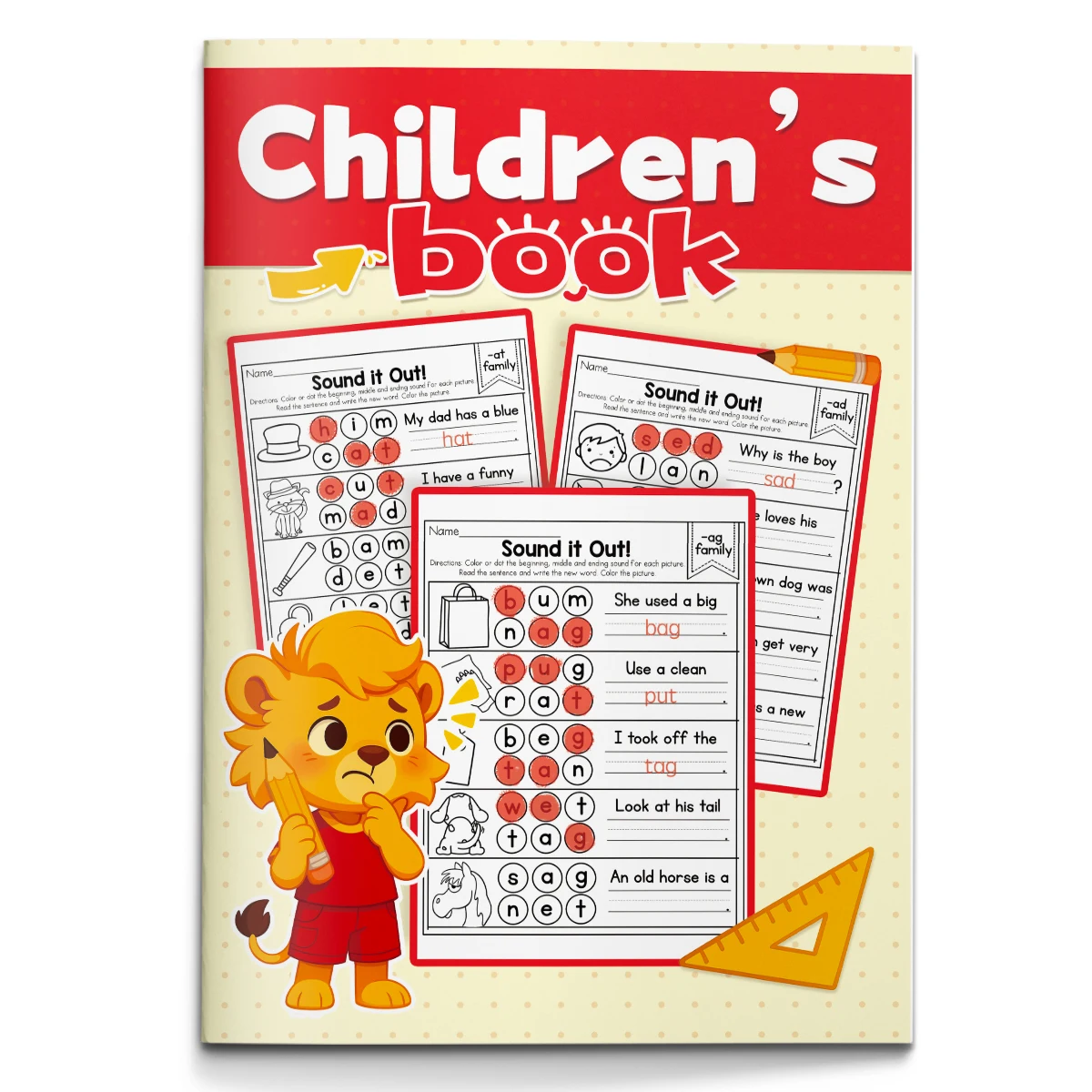 Kids English Sentence Activity Book, Fun Simple Sentence Practice, Develop Children's Reading & Writing Skills