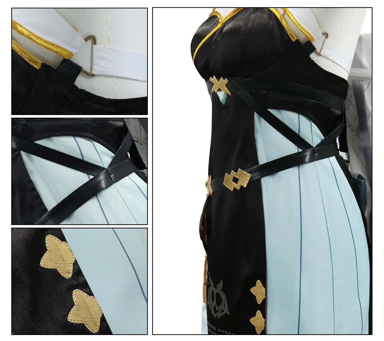 Wuthering Waves Baizhi Cosplay Costume  Wuthering Waves Cosplay Outfits Wig Halloween Carnival Party Role Play Dress for Women