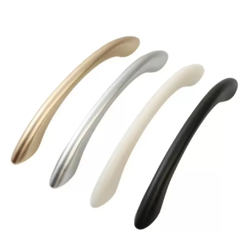 Maniglia in plastica nera Nuovo design Maniglia per armadio da cucina Armadio in lega d'oro Maniglia per porta del cassetto Maniglie in alluminio per mobili