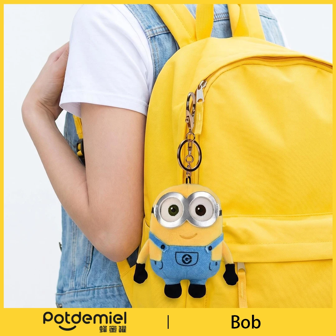 Potdemiel Minions Bob Plush Hanging Doll Charm for School Bag Vibrant Funny Soft Teens Birthday Gift Party Favor Home Decor view 4