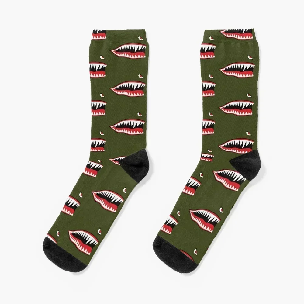

Flying Tigers Nose Warhawk Socks football Children's floor cycling Male Socks Women's