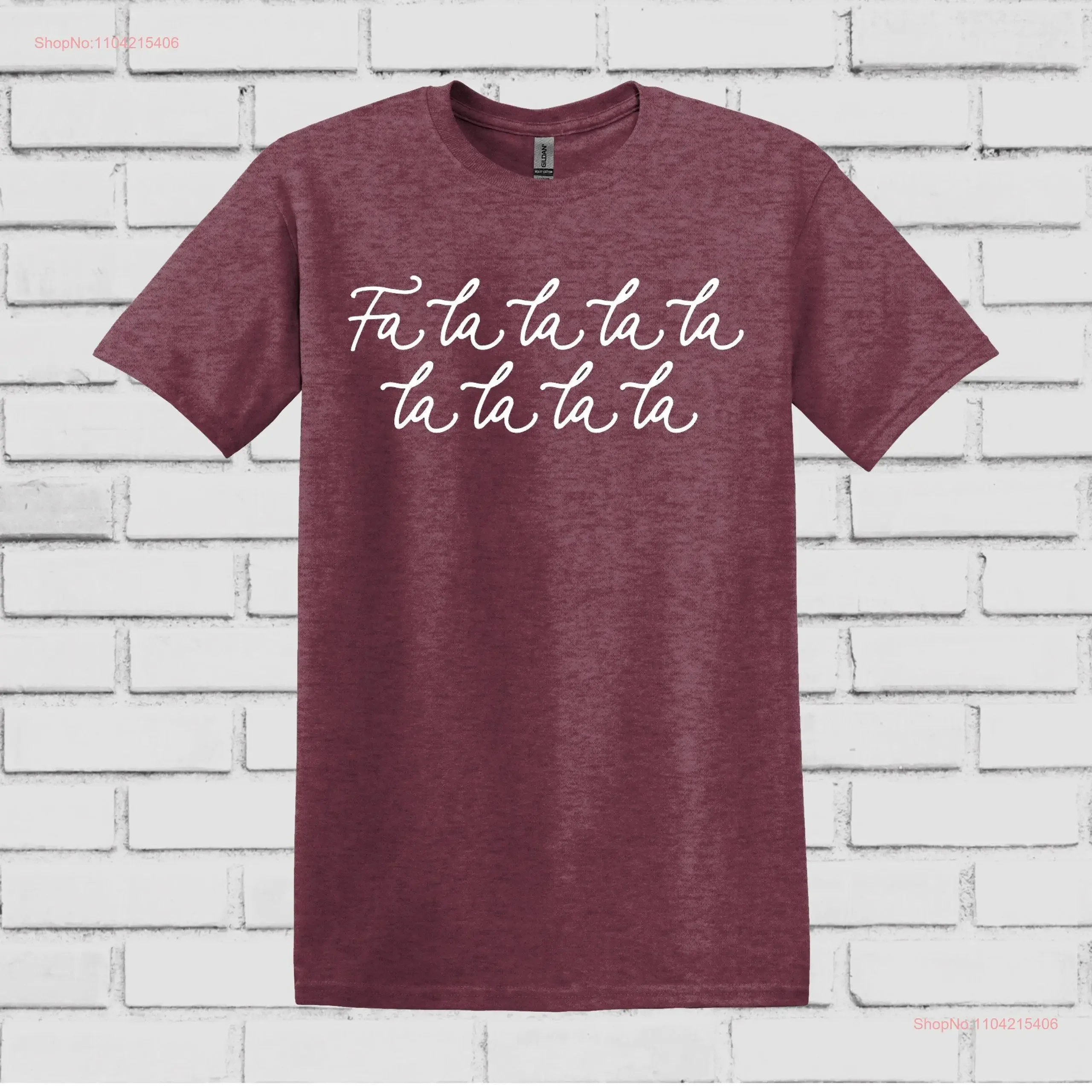 

Fa La Christmas T Shirt MANY Colors to Choose From Carols and Songs Holiday Ships FREE vintage Washed Top For Everyday Wear