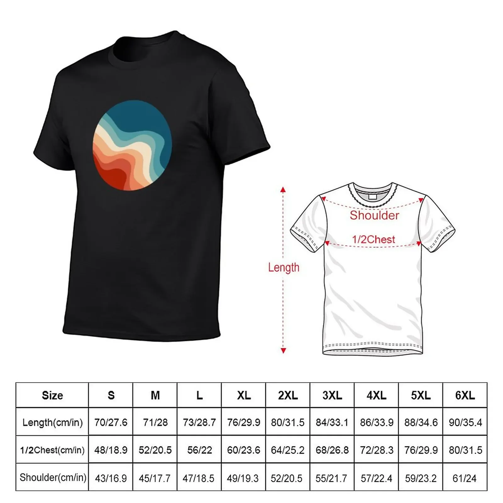 Retro style waves T-Shirt cute clothes korean fashion tees vintage t shirts men t shirts