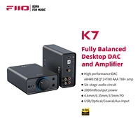 FiiO K7 Chinese red Limited edition HiFi DAC Headphone Amplifier AK4493S*2, XMOS XU208 PCM384kHz DSD256,USB/Optical/Coaxial/RCA