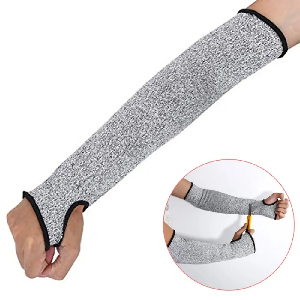 Thumb Hole 5 HPPE Cut-resistant Arm Sleeve Bite Proof Anti Abrasion Safety Protecter Arm Sleeve 15/20/25/30/35/40/45cm