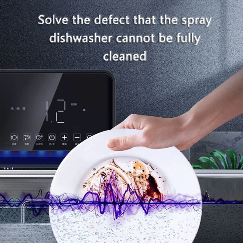 Small Portable Ultrasonic Dishwasher Sink Household Automatic Dishwasher Family Free-standing Installation-Free Washing Machine