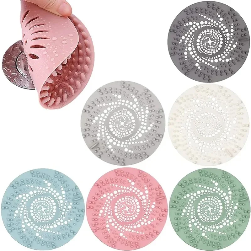 1Pcs Floor Filter Sink Strainers Hair Catcher For Kitchen Bathroom Accessories Silicone Drain Strainer Household Shower - view 2
