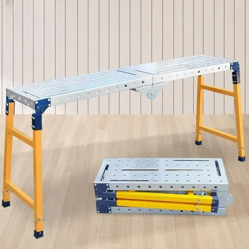 Heavy-duty steel workbench, mobile scaffolding, folding welding workbench Suitable for decoration and construction projects