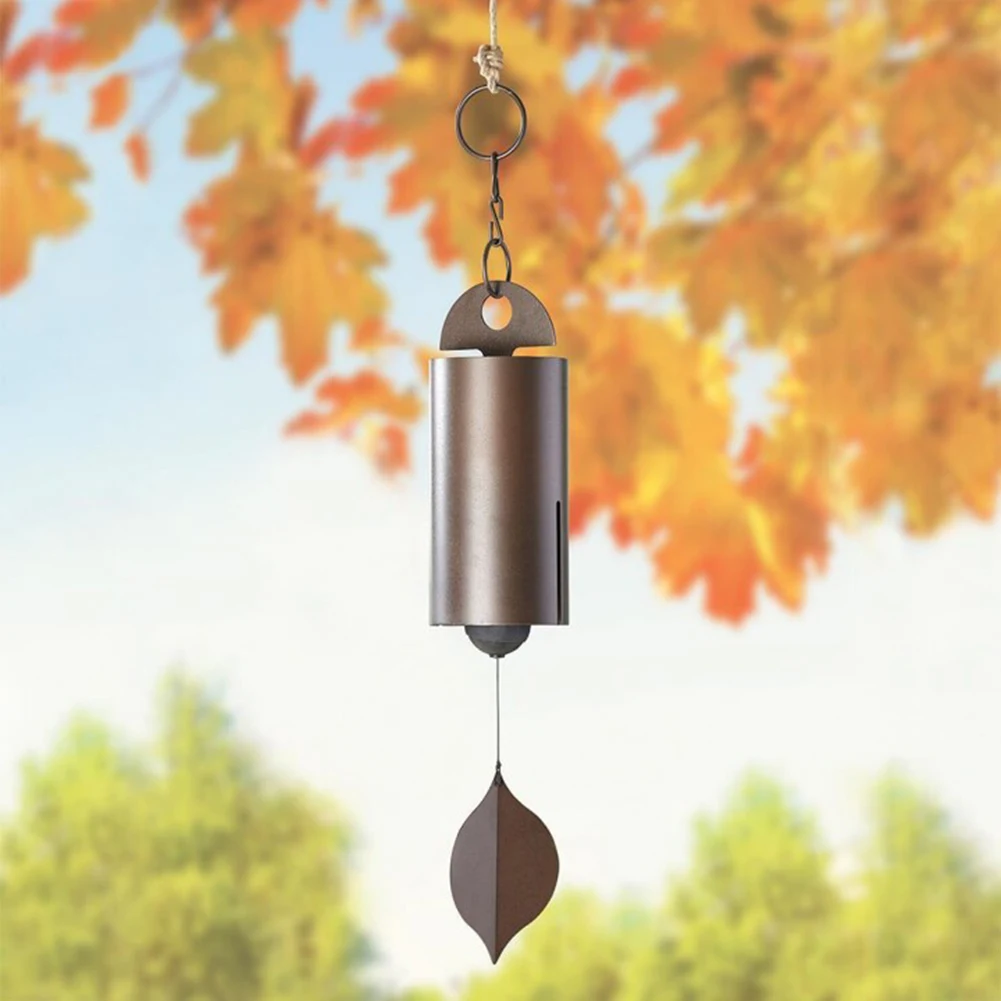 Copper Windchimes Retro Style Serenity Bell Wind Chimes Deep Resonance Metal Deep Tone Cylinder for Outdoor Patio Decor