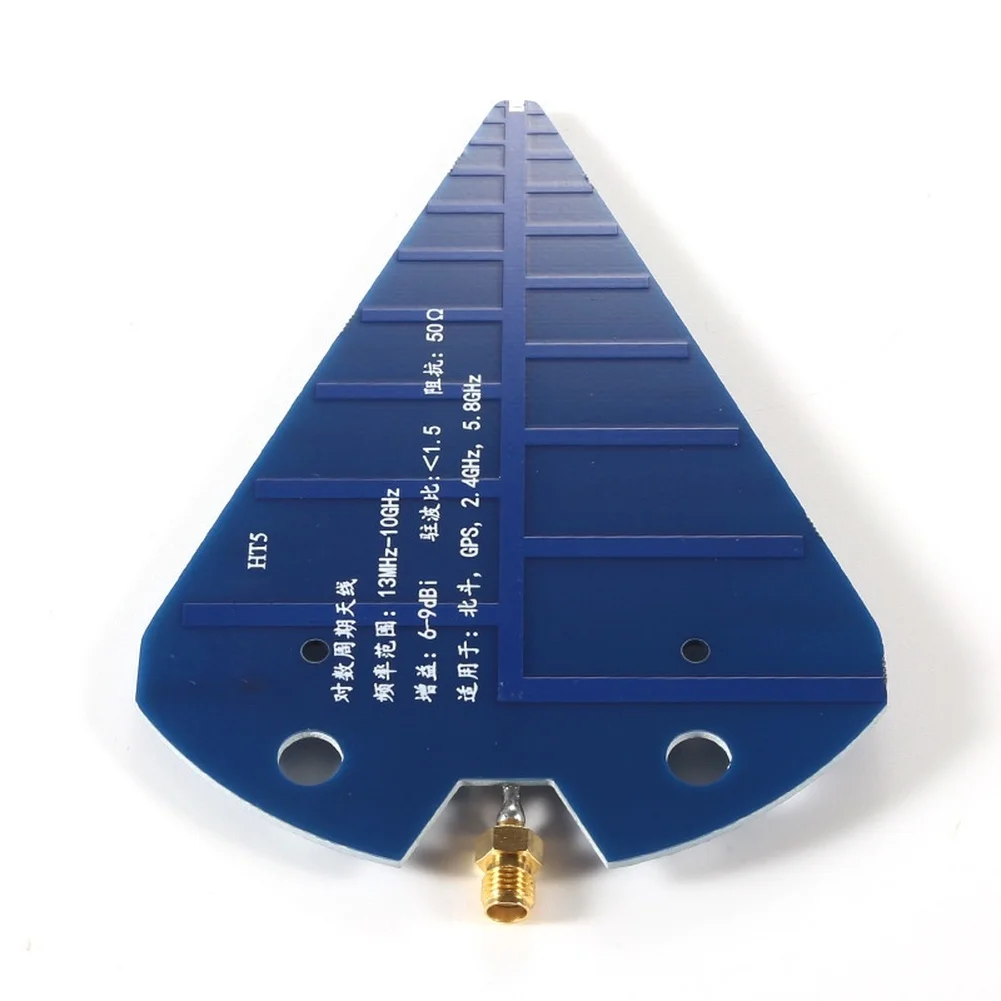 HT5 Log Periodic Antenna 1.3-10GHz High Gain Wideband 6-9dBi 50 Ohm Test Antenna For GPS 2.4GHz 5.8GHz Signal Testing