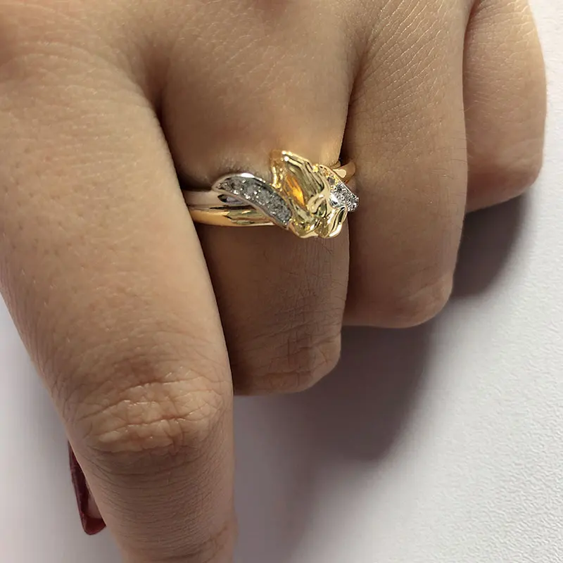 Designer Original Brand New Inlaid Applause Gorgeous Ladies Electroplated Silver Ring Exquisite Unique Charm Engagement Jewelry